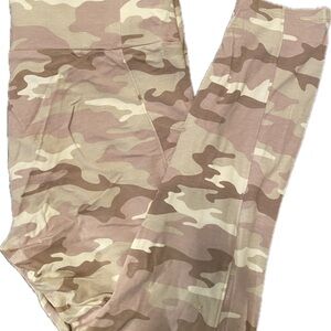 LOFT Camouflage Leggings - Beige and pink